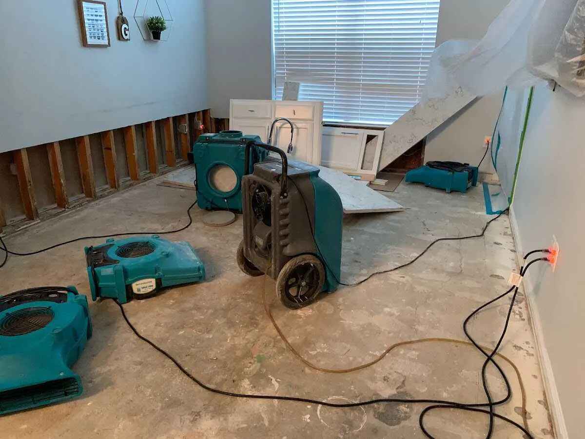 Dehumidifier in flood-cut room for Water Extraction & Removal in Vineland